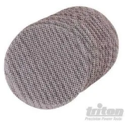 TRITON Disque Abrasif Velcro Treillis 125 Mm Pour Le Plâtre Qualité Pro - Grain 240, Le Lot De 10