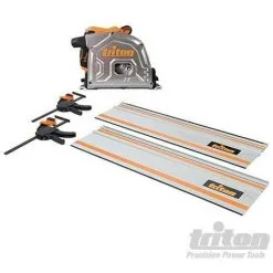 TRITON Scie Plongeante Avec Rail De Guidage 1 400 W, 185 Mm, TTS185KIT, TTS185KIT