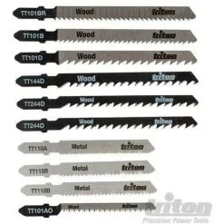 TRITON Lames De Scie Sauteuse, 10 Pcs, Bois / Métal, Bois - Métal