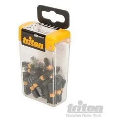 TRITON Lot De 25 Embouts De Vissage Chocs Pozidriv, PZ3 - 25 Mm, PZ3 - 25 Mm