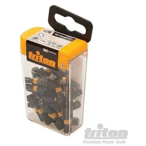 TRITON Lot De 25 Embouts De Vissage Chocs T30, T30 - 25 Mm, T30 - 25 Mm 1 TRITON Lot De 25 Embouts De Vissage Chocs T30, T30 - 25 Mm, T30 - 25 Mm