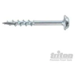 TRITON Vis En Zinc Pour Perçages Dissimulés, Fausse Rondelle, Filetage Grossier, 100 Vis Numéro 8 X 1-1/2", 100 Vis Numéro 8 X 1-1-2 -Triton Soldes 2022 28086476 3