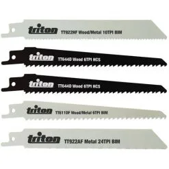 Lames Triton Bois Et Metal Pour Scie Sabre - Set De 5 Lames
