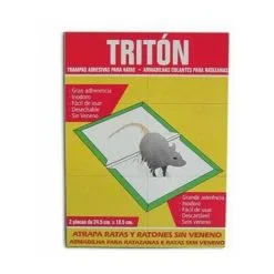 Pack 2 Piges Adh_sifs Triton Pour Rats Et Souris (24,5x18.5cm)