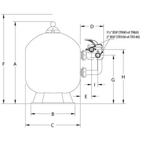 Filtre à Sable Piscine Pentair Triton Tr40 6 à 10 M3/h 2 Filtre à Sable Piscine Pentair Triton Tr40 6 à 10 M3/h – Image 2